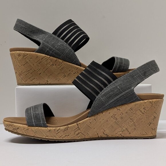 Skechers® Cali Beverlee Smitten Kitten Wedge Sandals - Size 8.5 - Picture 7 of 16